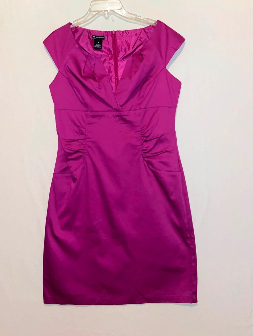 new directions Fuchsia Cap-Sleeve Sheath Dress